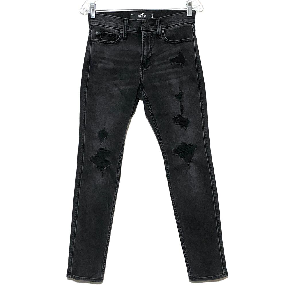 Hollister Skinny Advanced Stretch Jeans Women 26x30 Distressed Whimsigoth Grunge